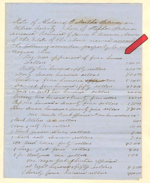 Several Slaves with Values Document